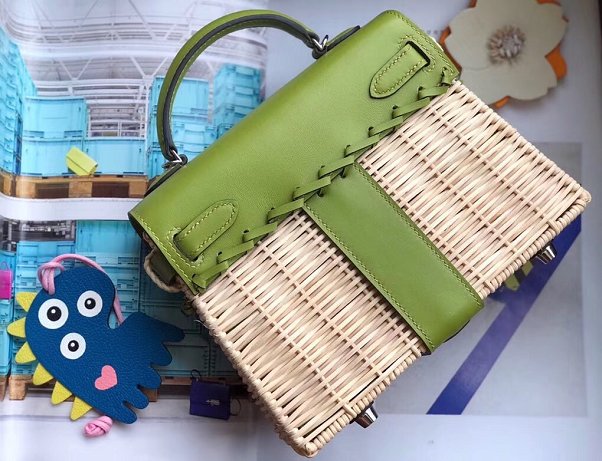 Hermes original picnic mini kelly 20 bag H50002 green