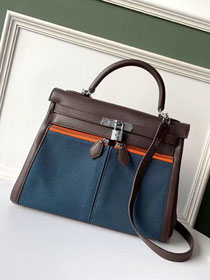 Hermes original swift leather lakis kelly 32 bag H21028 blue