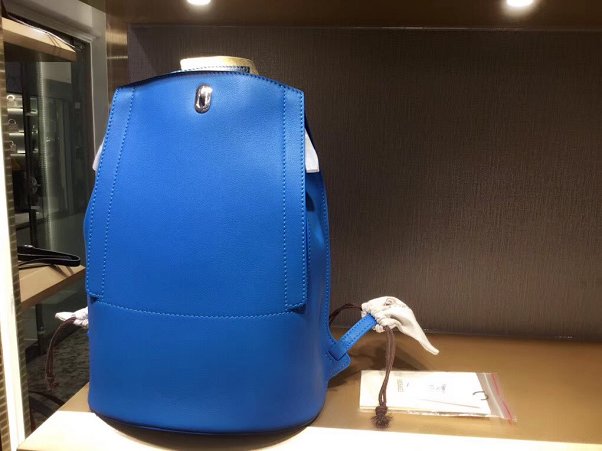 Hermes original handmade calfskin GR24 backpack H071346 blue