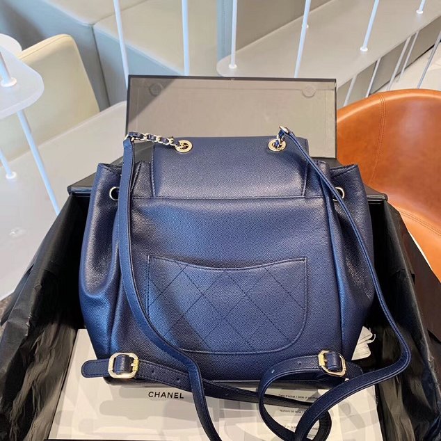 2018 CC original grained calfskin backpack A93748 blue