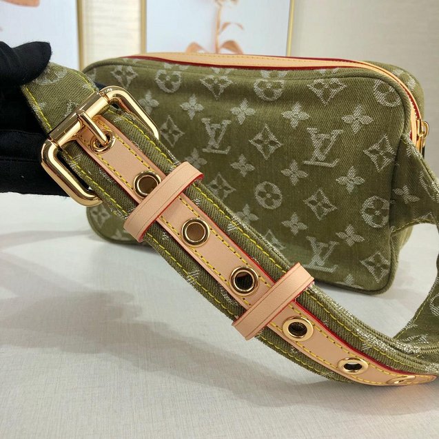 2020 Louis vuitton original denim waist bag M44466 green