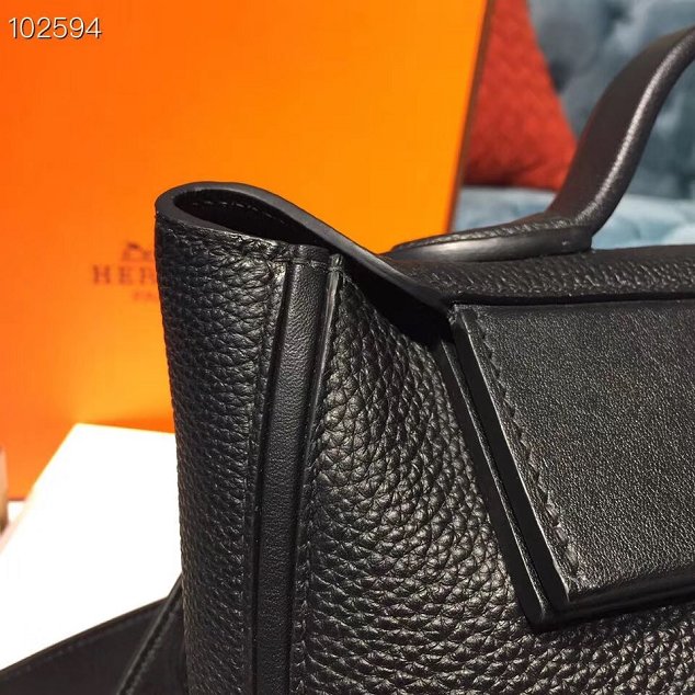 Hermes togo leather small kelly 2424 bag H03698 black