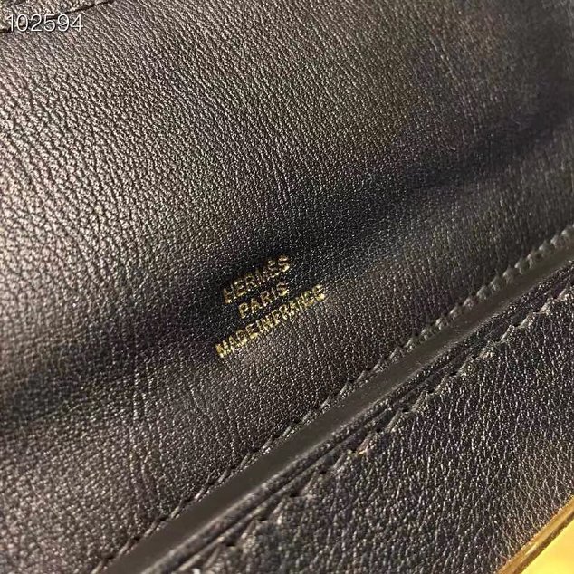 Hermes togo leather small kelly 2424 bag H03698 black