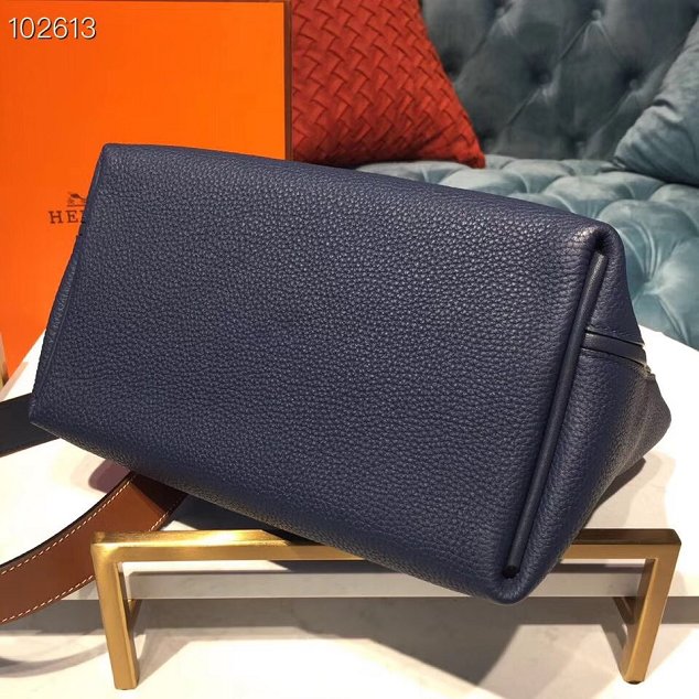 Hermes togo leather small kelly 2424 bag H03698 royal blue