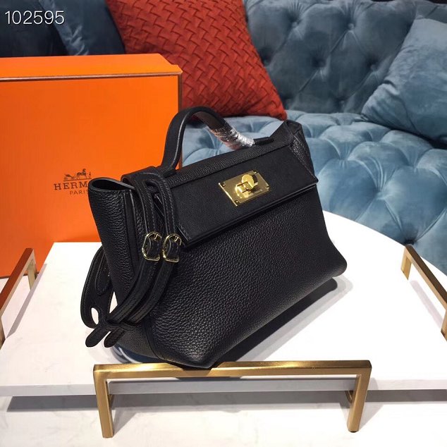 Hermes togo leather kelly 2424 bag H03699 black