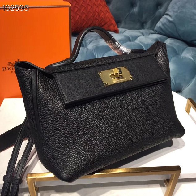 Hermes togo leather kelly 2424 bag H03699 black