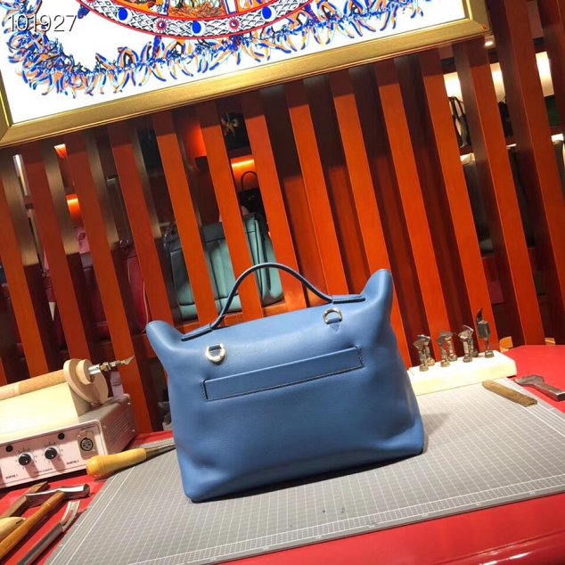 Hermes togo leather kelly 2424 bag H03699 blue