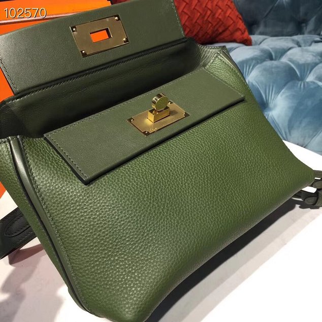 Hermes togo leather kelly 2424 bag H03699 khaki