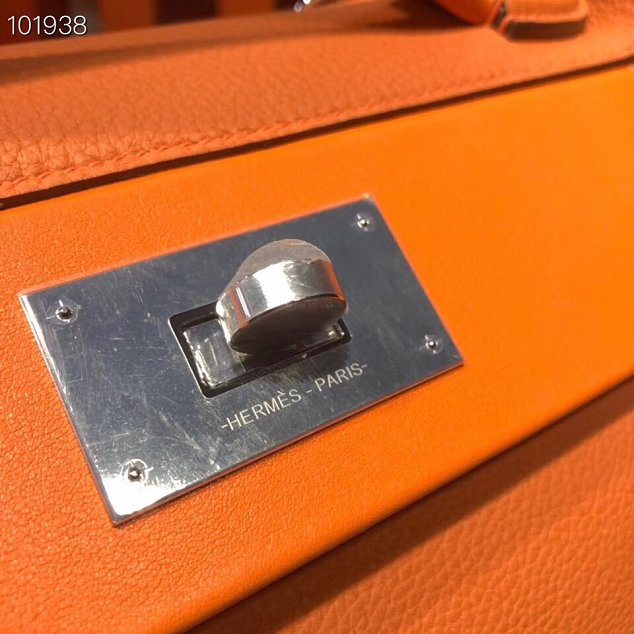 Hermes togo leather kelly 2424 bag H03699 orange