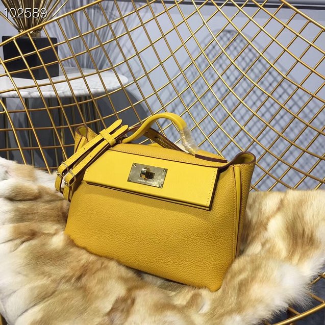 Hermes togo leather kelly 2424 bag H03699 yellow