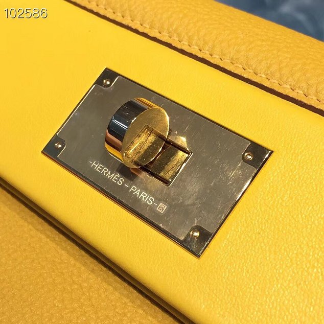 Hermes togo leather kelly 2424 bag H03699 yellow