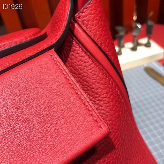 Hermes togo leather small kelly 2424 bag H03698 red