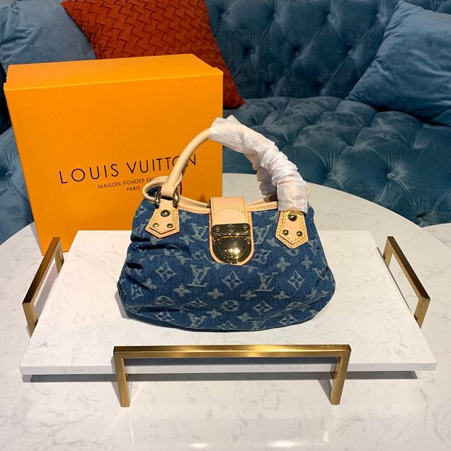 2020 Louis vuitton original denim small handbag M95020 blue 