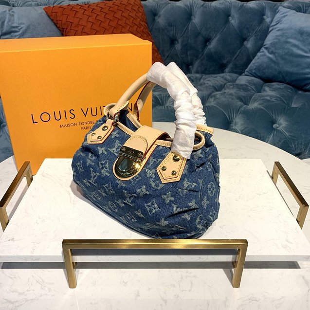 2020 Louis vuitton original denim small handbag M95020 blue 