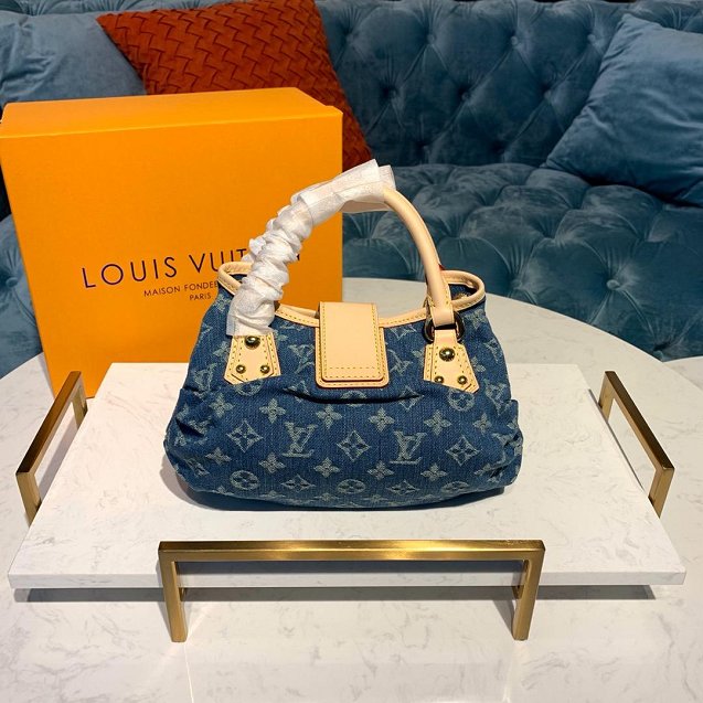 2020 Louis vuitton original denim small handbag M95020 blue 