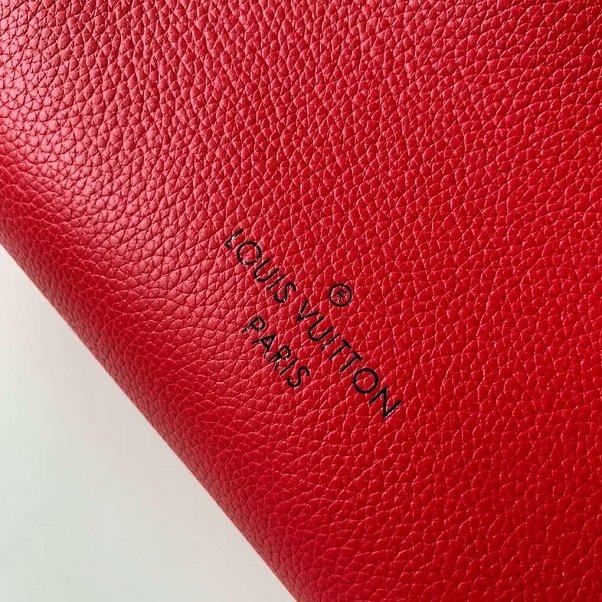 louis vuitton original calfskin on my side tote bag M53824 red