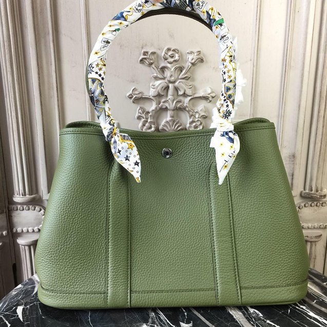 Hermes calfskin large garden party 36 bag G360 vert veronese