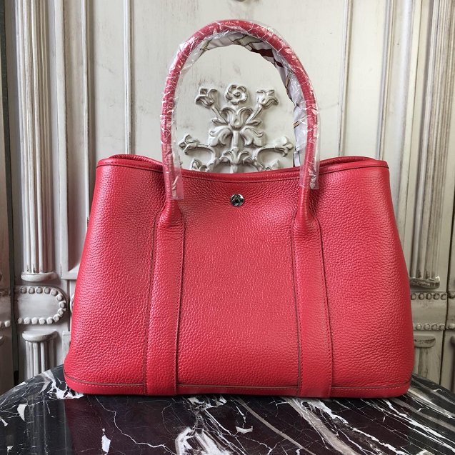 Hermes calfskin large garden party 36 bag G360 red