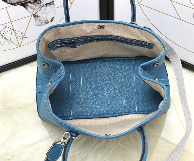 Hermes calfskin small garden party 30 bag G300 sky blue