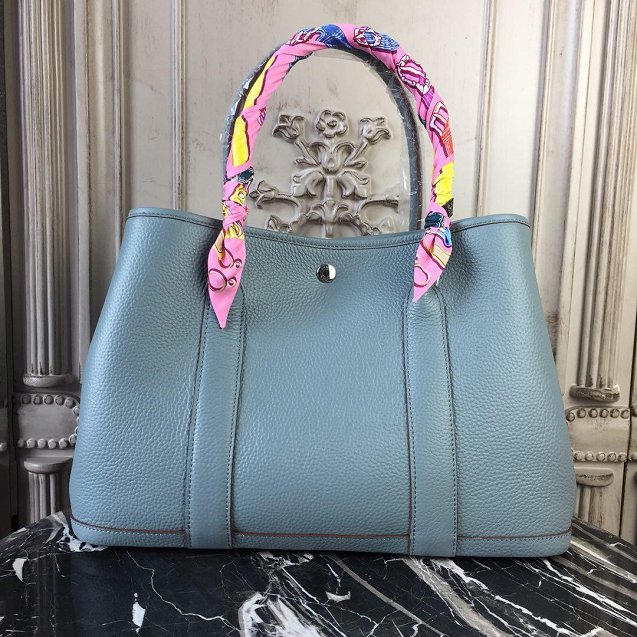 Hermes original calfskin garden party 30 bag G0030 light blue