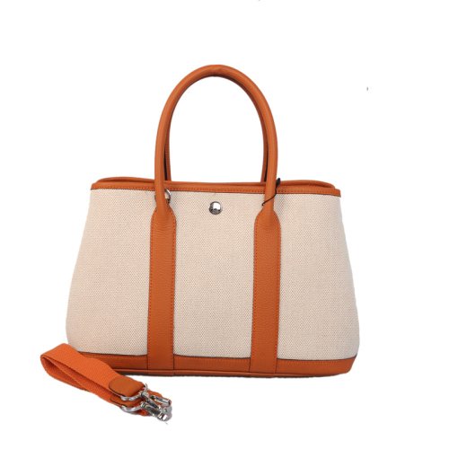 Hermes canvas garden party 36 bag G36 orange&white