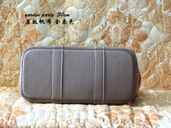 Hermes canvas large garden party 36 bag G36 grey