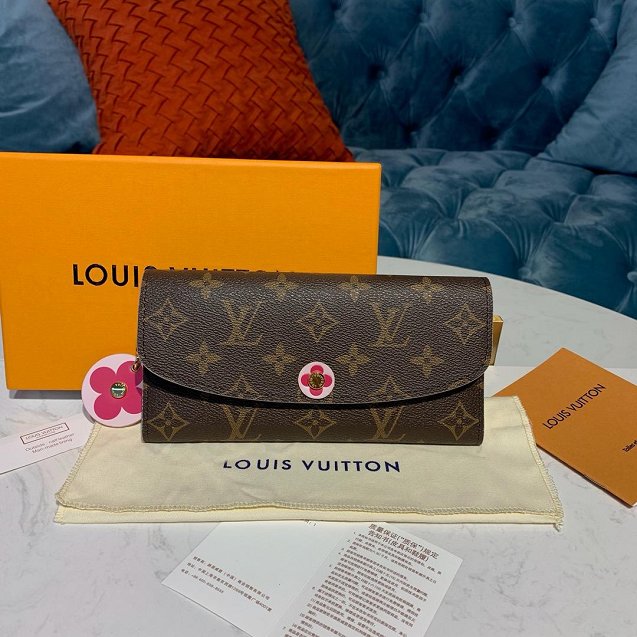 Louis vuitton monogram Emilie wallet M68331 pink