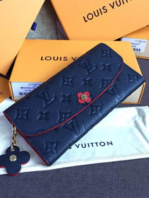 Louis vuitton monogram empreinte wallet M64162 navy blue
