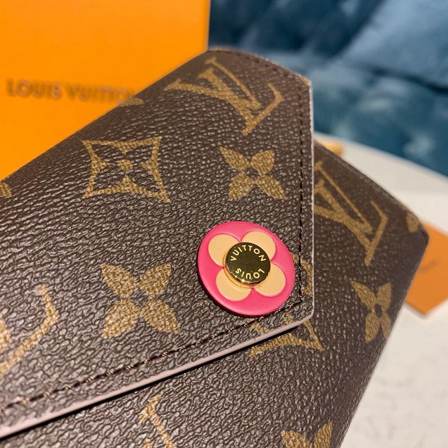 Louis vuitton monogram victorine wallet M41938 rose red