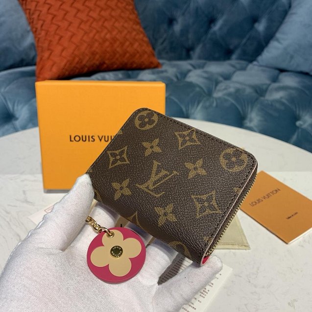 Louis vuitton monogram zippy wallet M68312 rose red