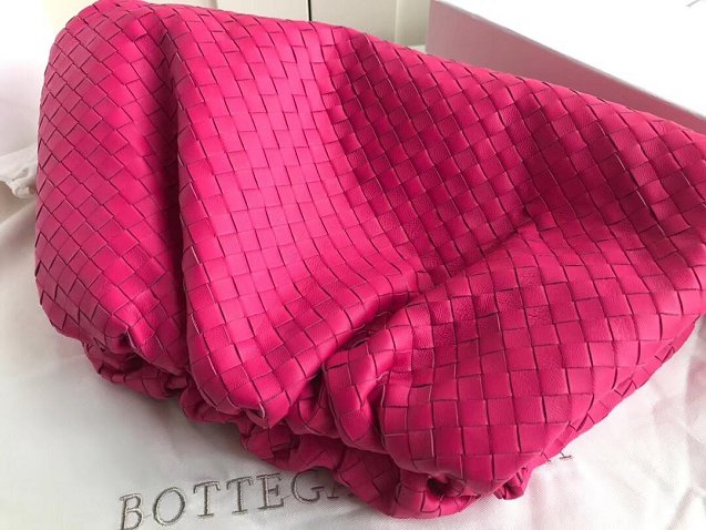 2019 BV original intrecciato lambskin large pouch 576175 rose red