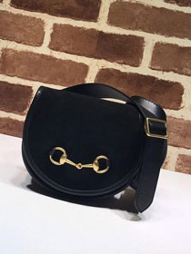 2019 GG original suede leather belt bag 384820 black