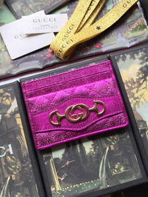 GG calfskin card holder 536354 pink