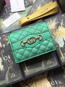 GG calfskin wallet 536353 green