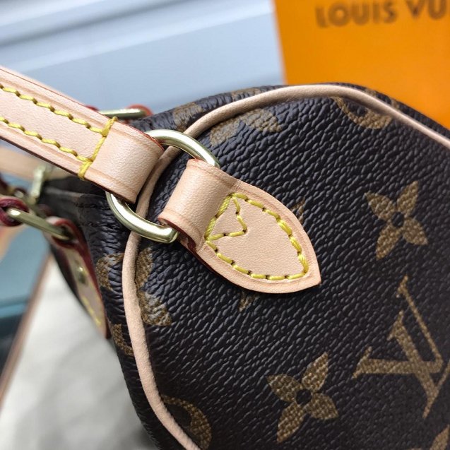 Louis vuitton original handmade monogram canvas nano speedy M61252