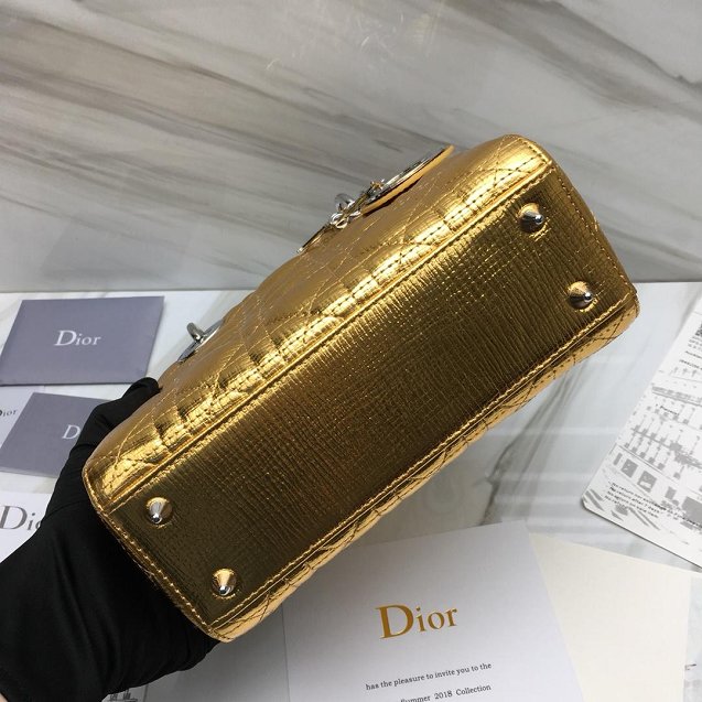 Dior original lambskin small my ABCdior bag M0538 gold