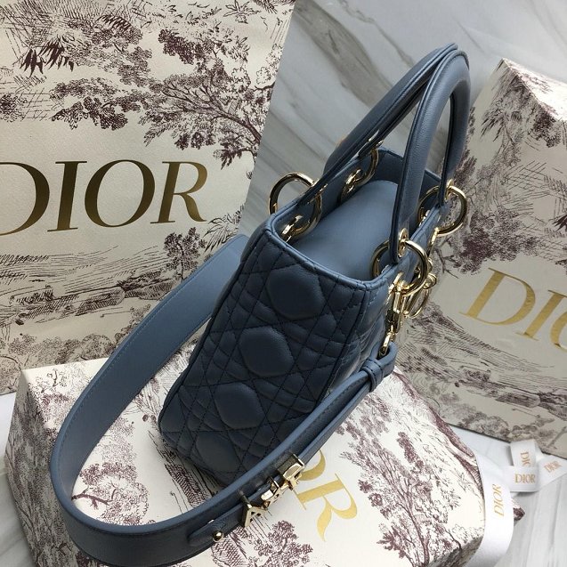 Dior original lambskin small my ABCdior bag M0538 royal blue