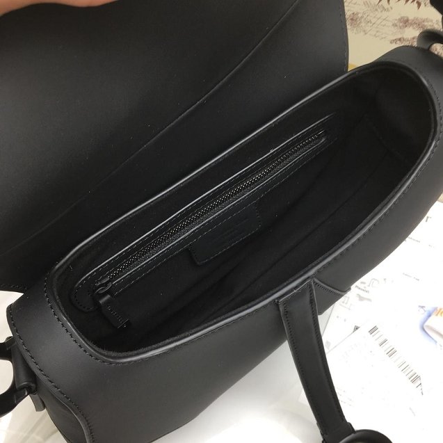 2019 Dior original calfskin ultra-matte saddle bag M0446 black