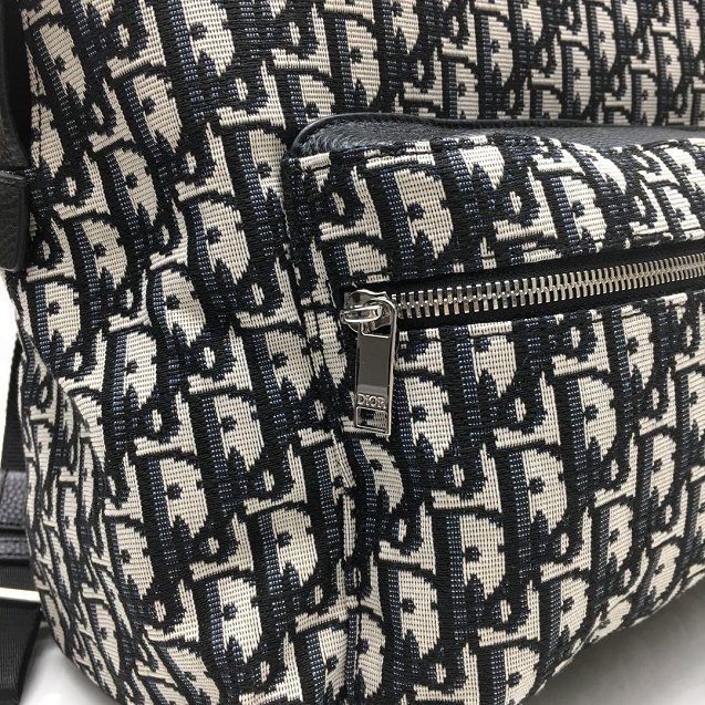 2019 Dior original canvas oblique backpack m6611 black