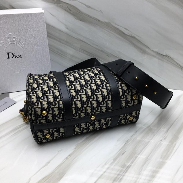 2019 Dior original canvas oblique tote bag m8803 black