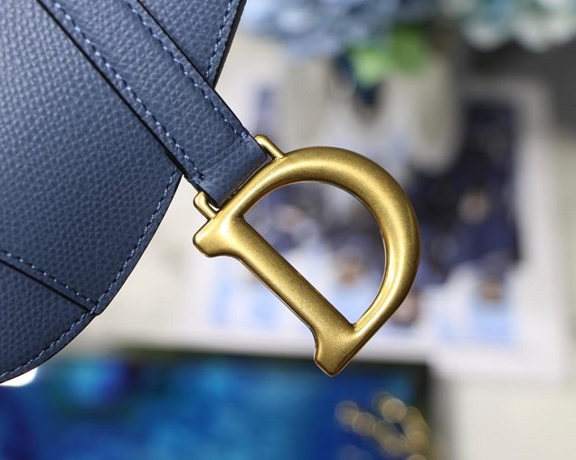 2019 Dior original grained calfskin saddle bag M0446 blue