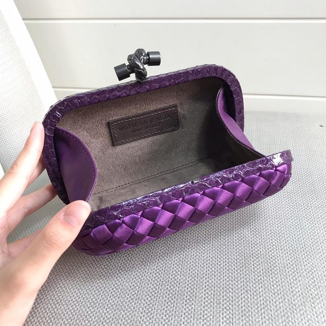 BV original silk knot clutch 113085 purple