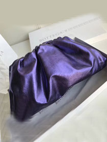 BV original calfskin large pouch 576227 purple