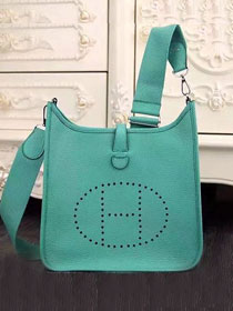 Hermes original togo leather evelyne pm shoulder bag E28 lake green