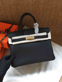 Hermes soft calf leather birkin 30 bag H30-5 black
