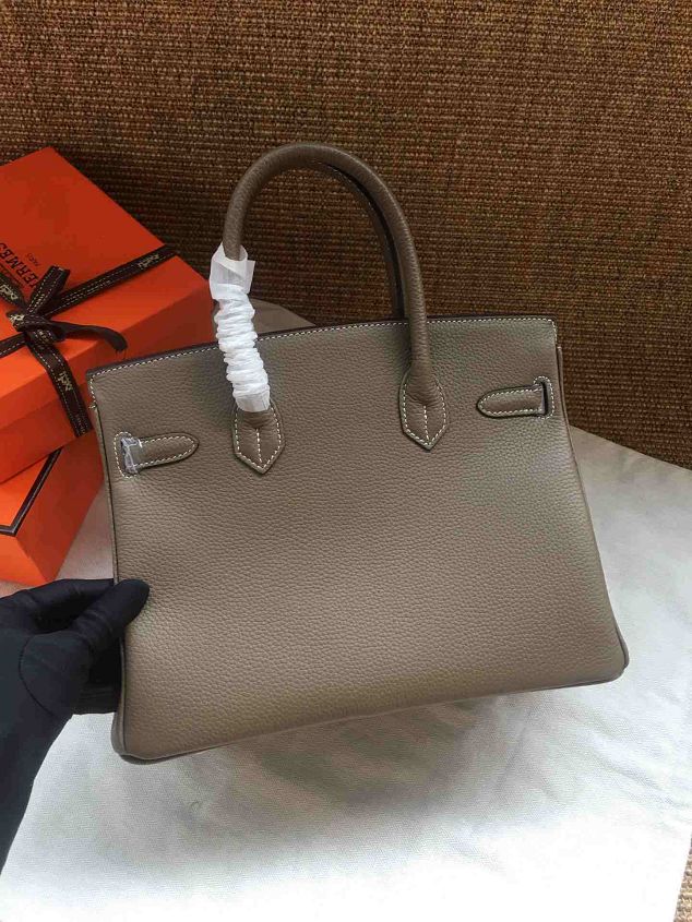 Hermes soft calf leather birkin 30 bag H30-5 dark grey