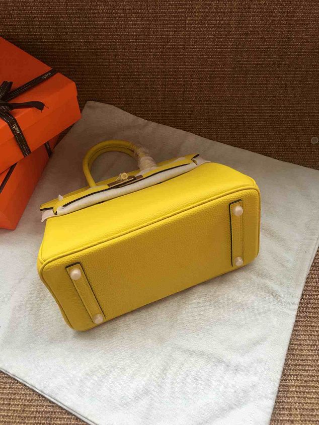 Hermes soft calf leather birkin 35 bag H35-5 yellow