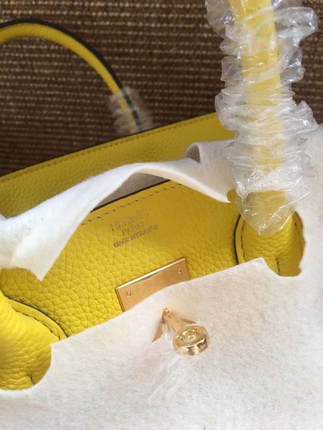 Hermes soft calf leather birkin 35 bag H35-5 yellow