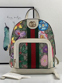 2019 GG original canvas ophidia flora small backpack 547965 coffee