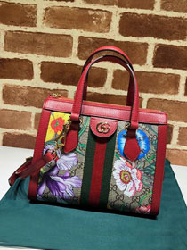 2020 GG original canvas ophidia flora small tote bag 547551 red